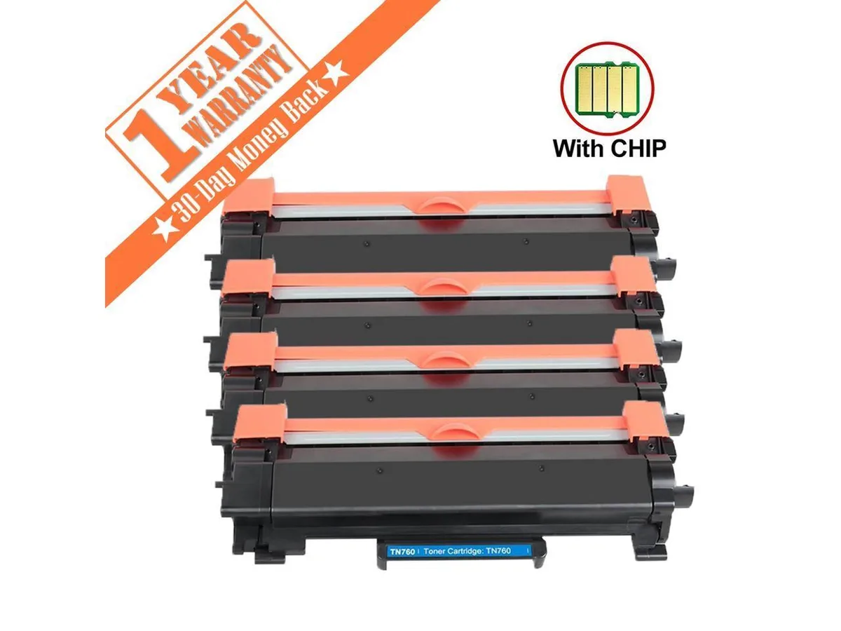 V4ink V4ink TN760 High Yield Black Toner Cartridge 4PK 3000 Pages — product photo