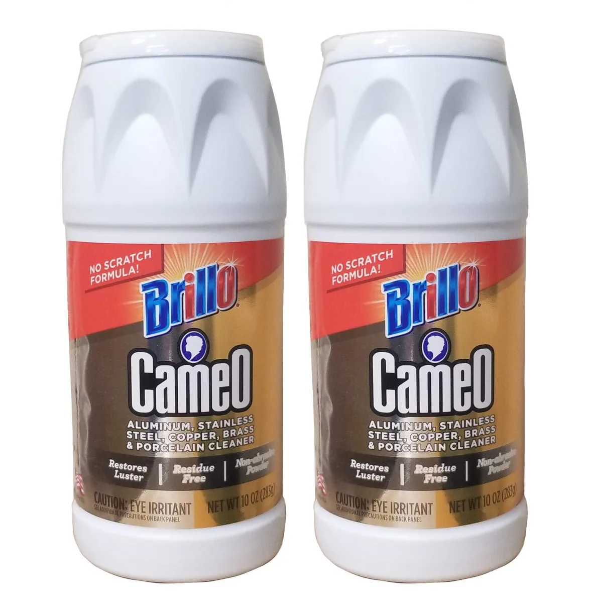 Two 10 oz cans of aluminum and stainless steel cleaner