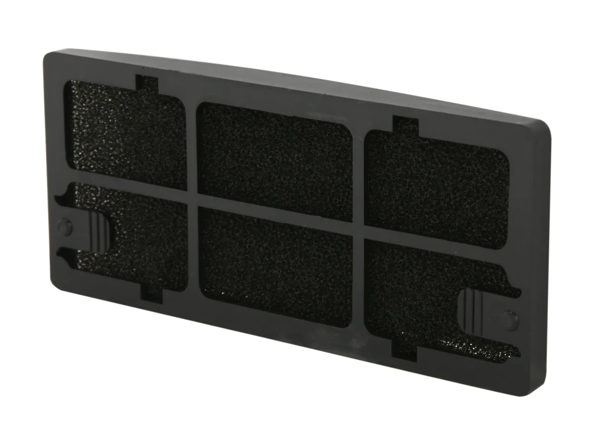 Rectangular metal mesh filter frame for 2U server