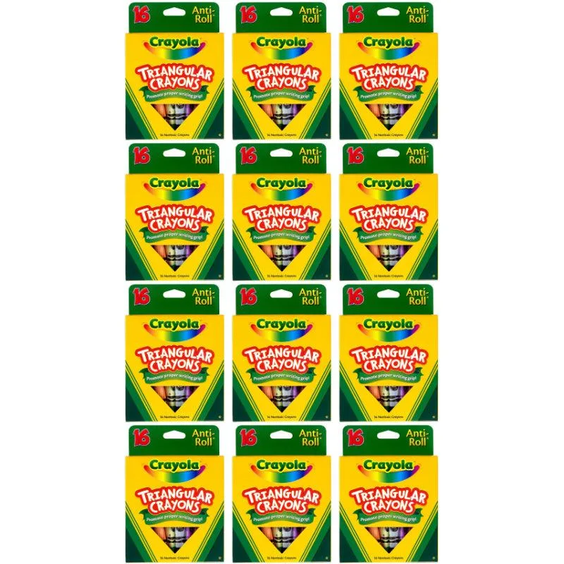 Crayola Crayola CRAYO-BAB-12PK Triangular Crayons 12-Pack 16 Colors Illustration — product photo