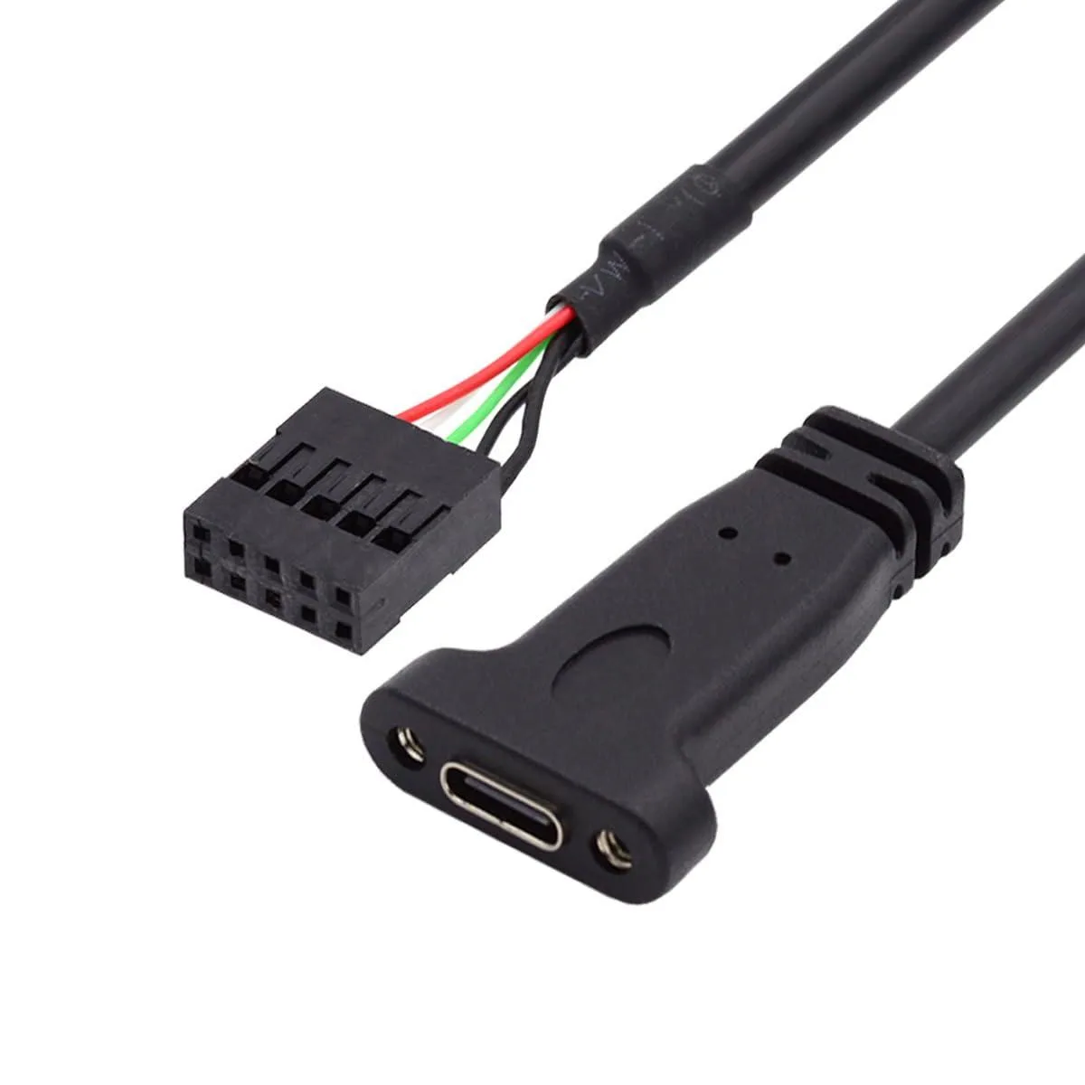 Fervit Fervit USB 3.1 Type-C Female to USB 2.0 19-pin Header Cable 20cm with 12cm PCIe Bracket — product photo