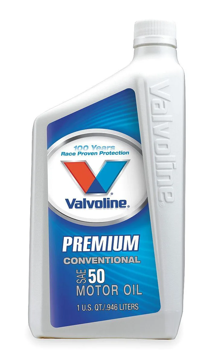 Amber Valvoline conventional engine oil in a one-quart bottle