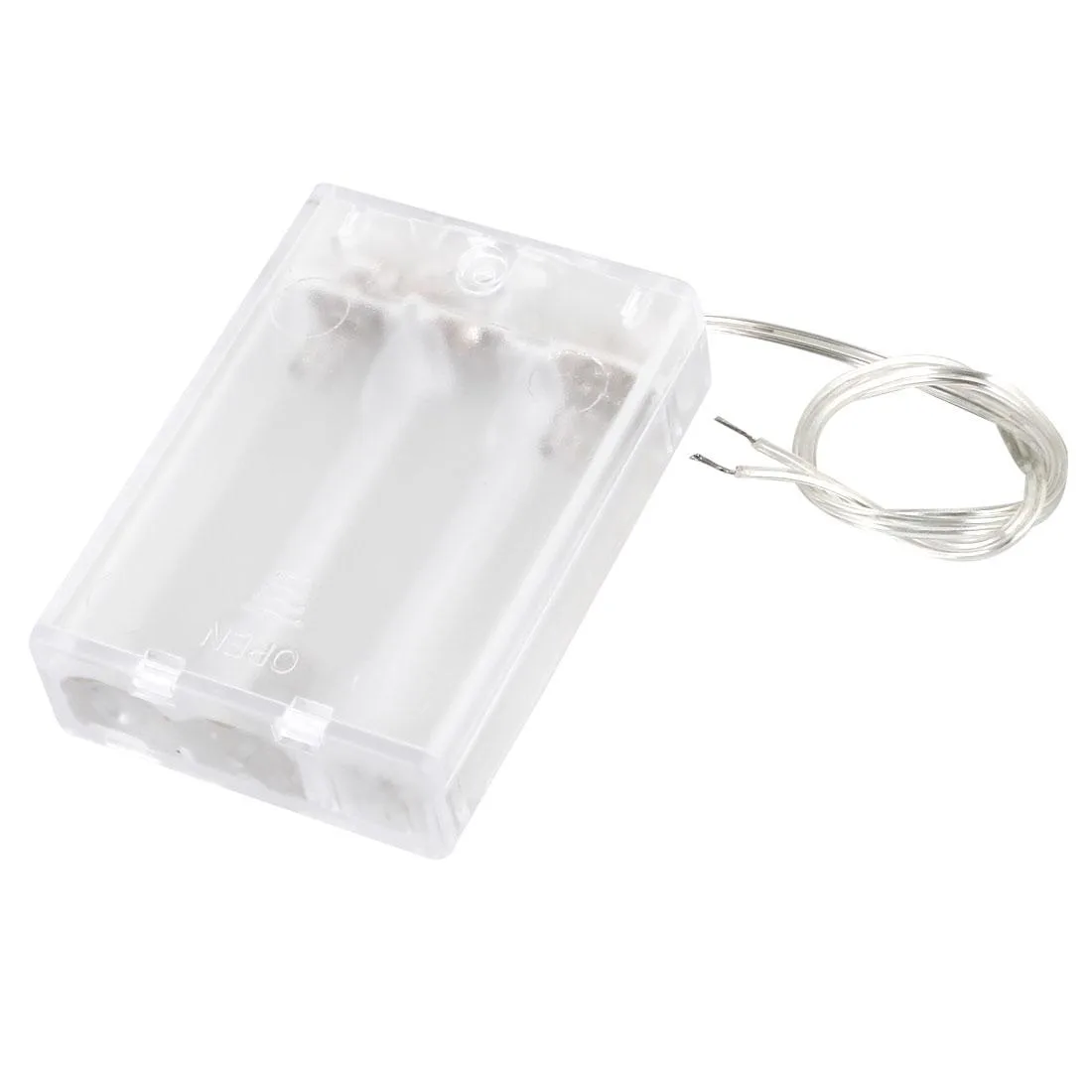 Unique-Bargains Unique-Bargains Battery Box Clear 3xAA 28cm wire 27g — product photo