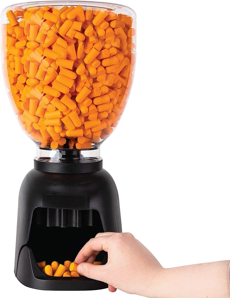 Quality Plugs by Rips Quality Plugs by Rips Refillable Earplug Dispenser Station with 500 Pairs Foam Earplugs NRR 32dB — product photo