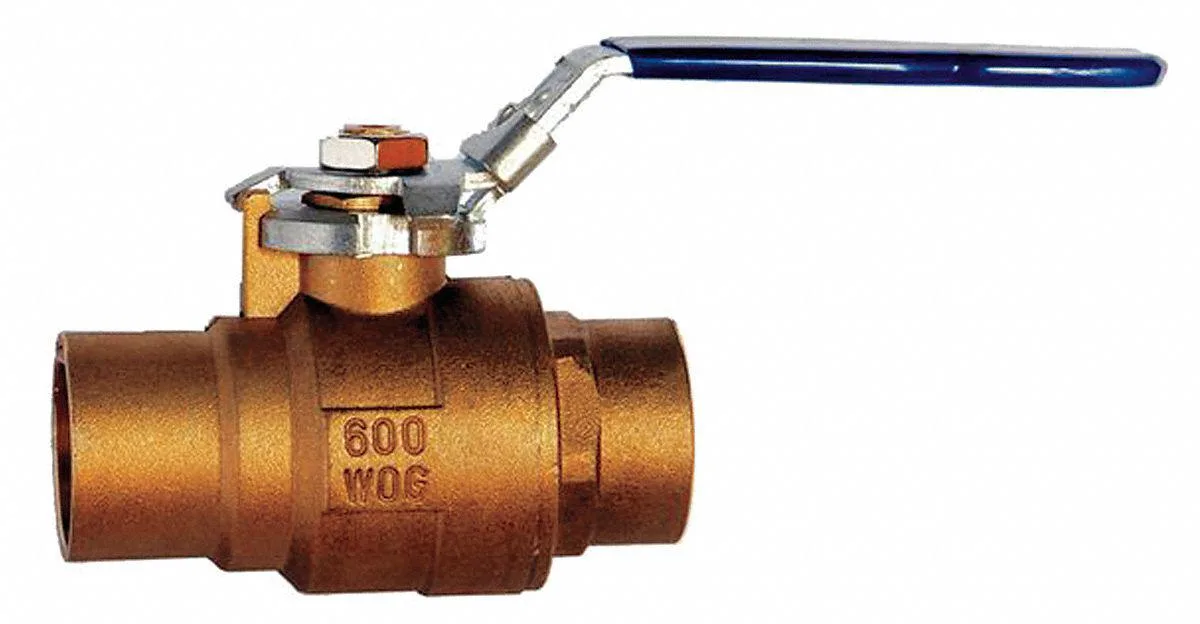Milwaukee Valve Milwaukee Valve BA-485BLL 2" Manual 2-Way Ball Valve Sweat Brass — product photo