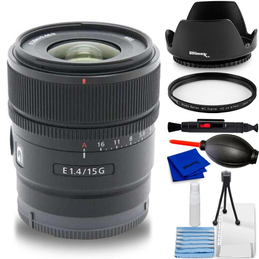 Sony Sony E 15mm f/1.4 G APS-C Wide Angle Lens 7-Piece Accessory Kit — product photo