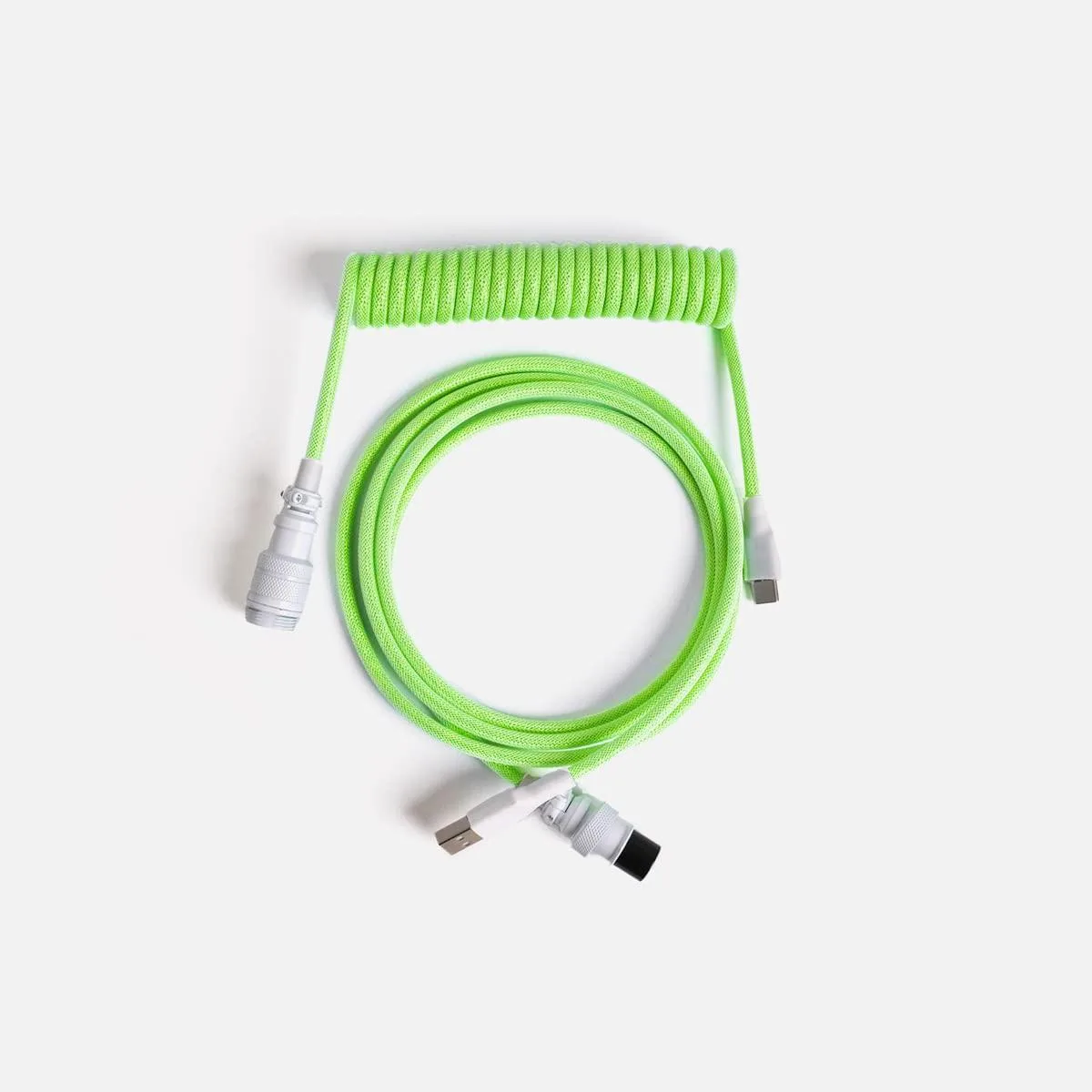AZIO AZIO USB-C Coiled Cable Neon Green ACD904 — product photo