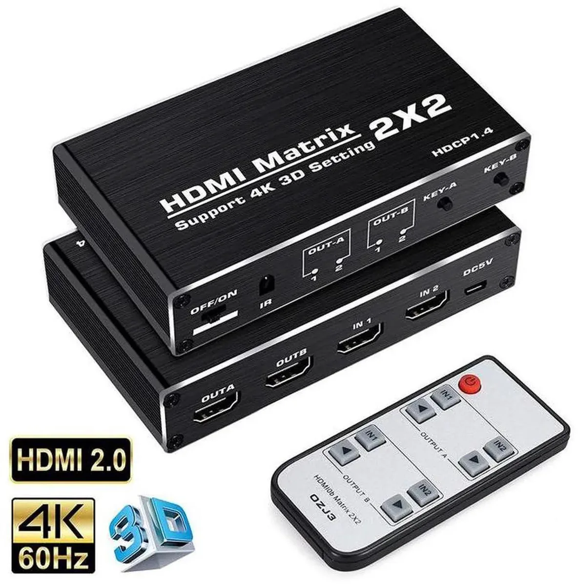 SMUGDESK SMUGDESK Torpedo Nova 2x2 HDMI Matrix Switch — product photo