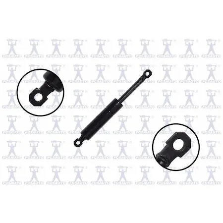 Transparent lift support strut with black metal rod and silver cylinder end fittings