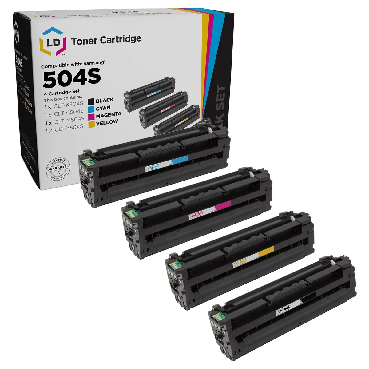 SAMSUNG LD Products Samsung CLT-504S Compatible Toner Set 4-Pack 2500 Pages — product photo