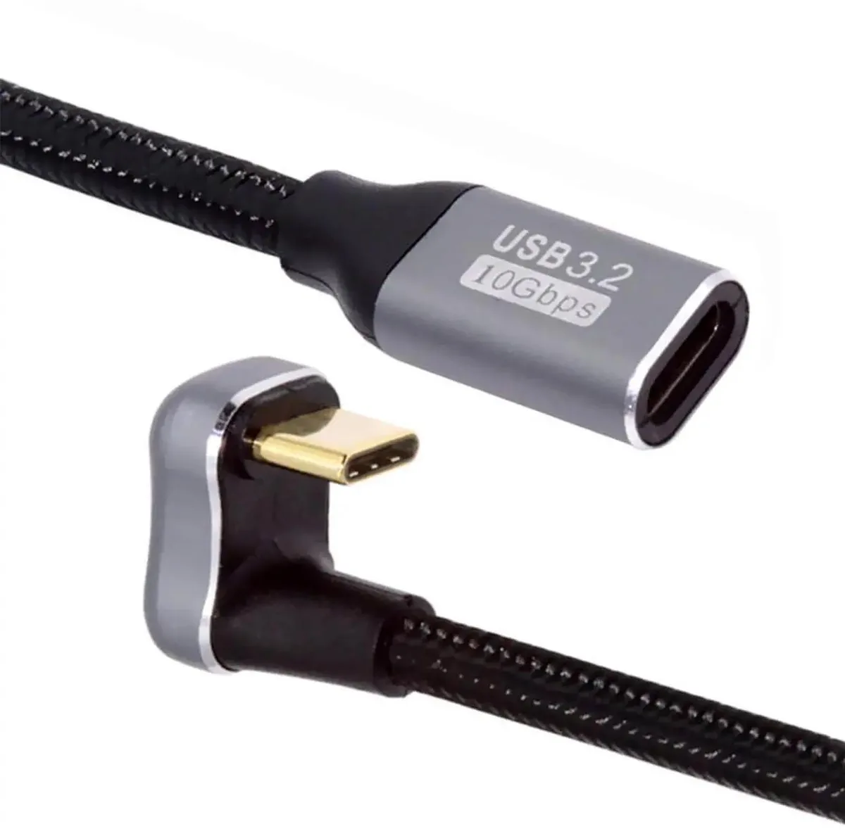 SMUGDESK SMUGDESK 100cm Opposite U-Shape Back-Angled USB-C Male to Female Extension Cable USB 3.1 10Gbps 100W — product photo