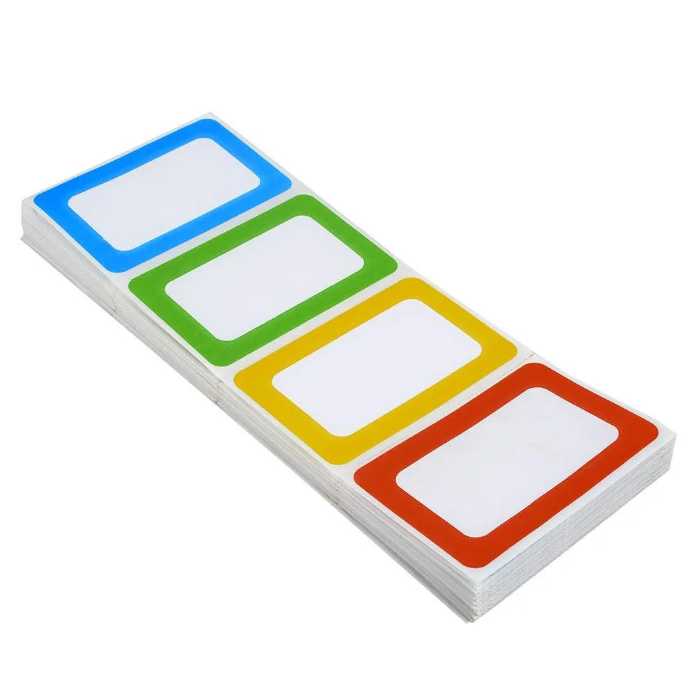  Solar-Power Name Tags 200 Stickers Colorful Confetti 3.5 x 2.25 inch — product photo