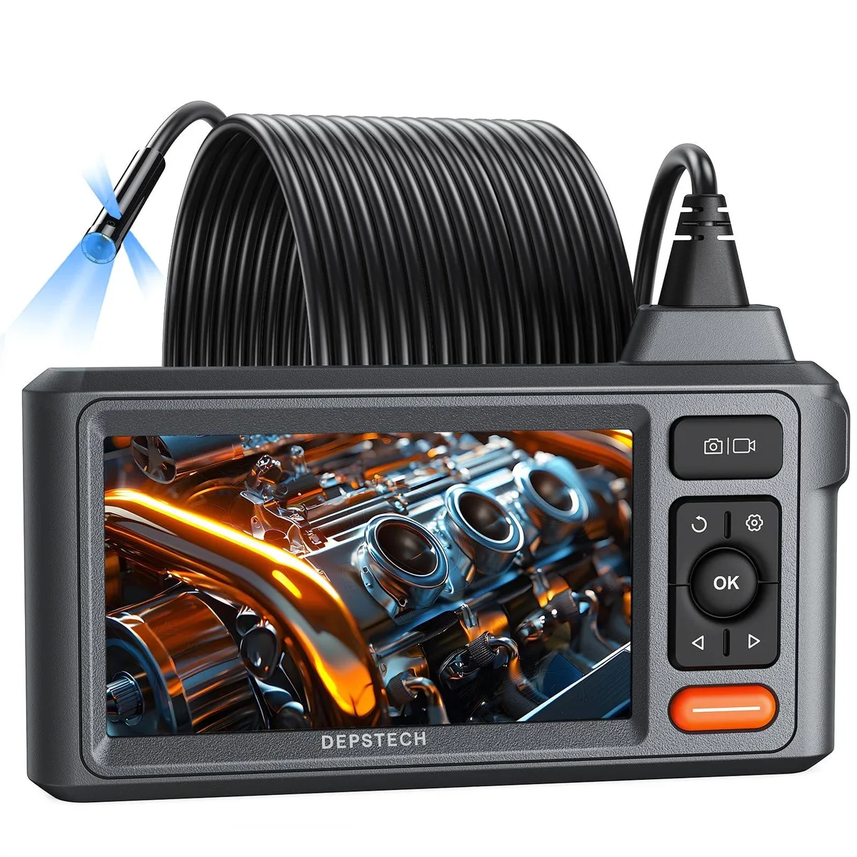 KEHIPI KEHIPI DS620TL 50ft Triple Lens Sewer Camera 5" IPS 1080p IP67 32G Card Case — product photo
