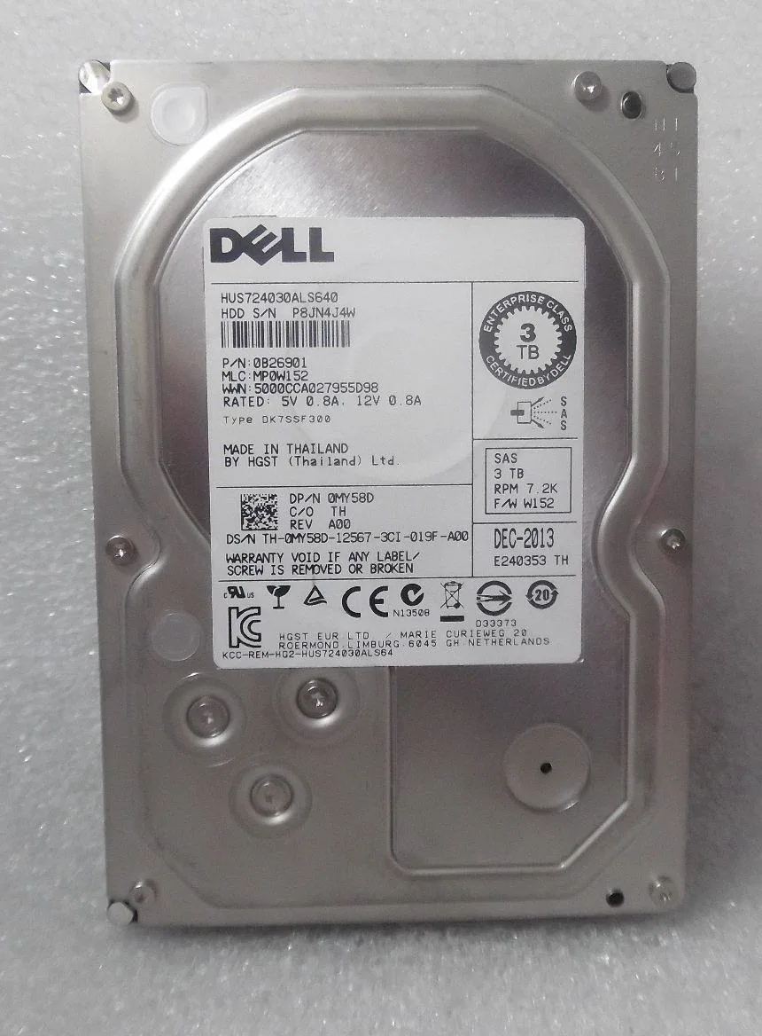 DELL DELL HUS724030ALS640 3TB SAS 7.2K 3.5" internal hard drive — product photo