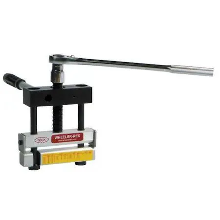 Wheeler-Rex 77 plastic pipe shut-off tool with ratchet and carrying case