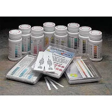 White rectangular box containing fifty metal test strips for 10 to 1000 ppb range