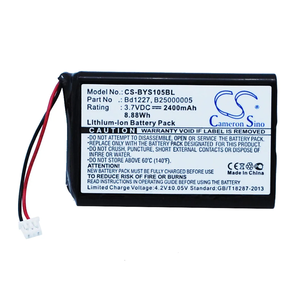 Centenex Electronics Centenex Electronics DS-CS-BYS105BL barcode scanner battery 3.7V 2400mAh Li-ion black — product photo