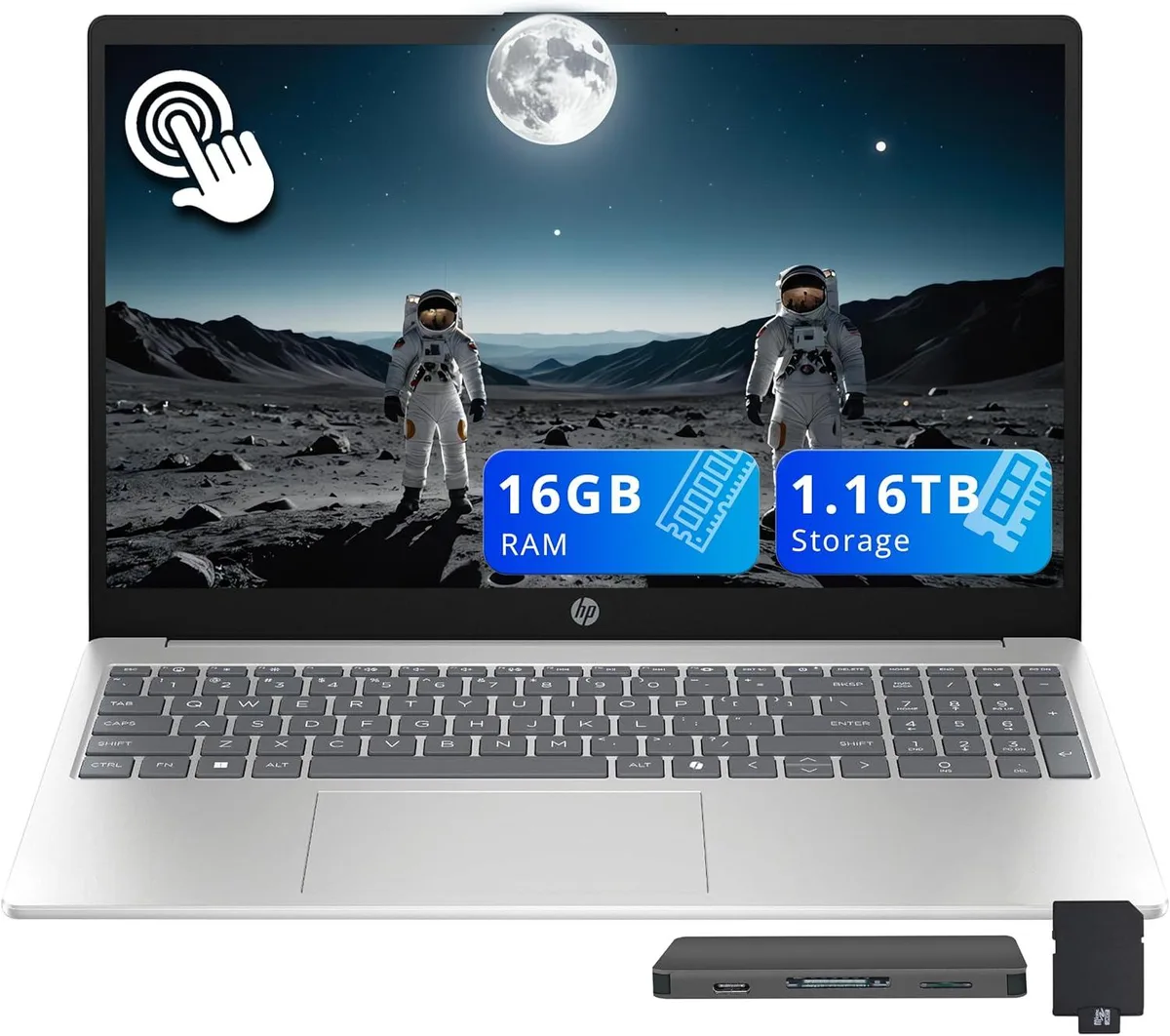 HP HP 15.6" FHD Touchscreen Business Laptop i5-1334U 16GB 1.16TB Silver — product photo