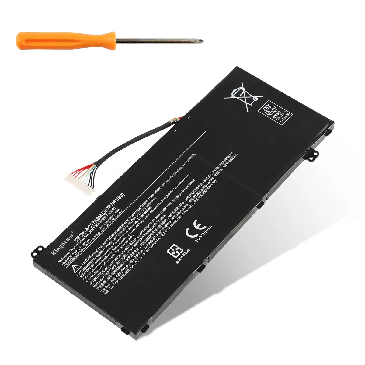 KingSener KingSener AC17A8M laptop battery 61.9Wh 11.55V for Acer Spin 3 SP314-52 — product photo
