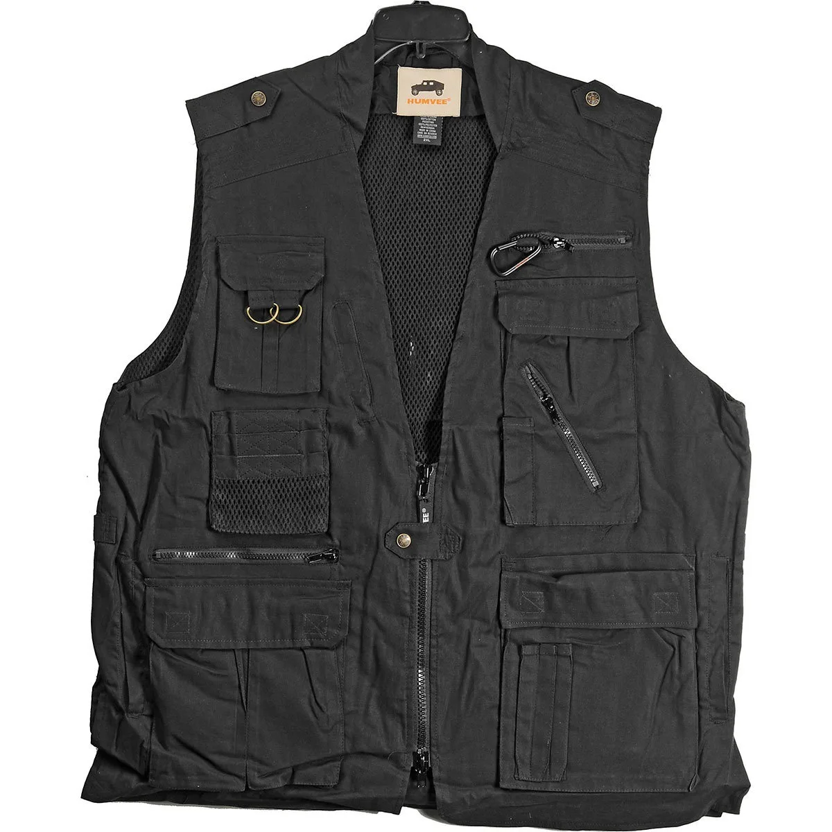 CampCo CampCo Humvee Safari Photo Vest Black Large 21 pockets 100% cotton camera accessory — product photo
