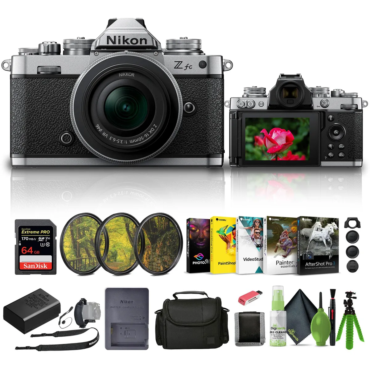 Nikon Inc Nikon Zfc Mirrorless Camera Kit Silver 16-50mm 64GB 1675 — product photo