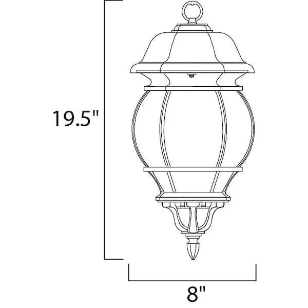 Maxim Mfg. Maxim Mfg. 1036BK Crown Hill 3-Light Black Pendant — product photo