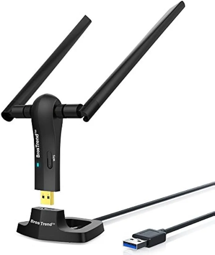 TAURKENAM TAURKENAM 1200Mbps Dual Band USB 3.0 Wi-Fi Adapter with 5dBi Antennas — product photo