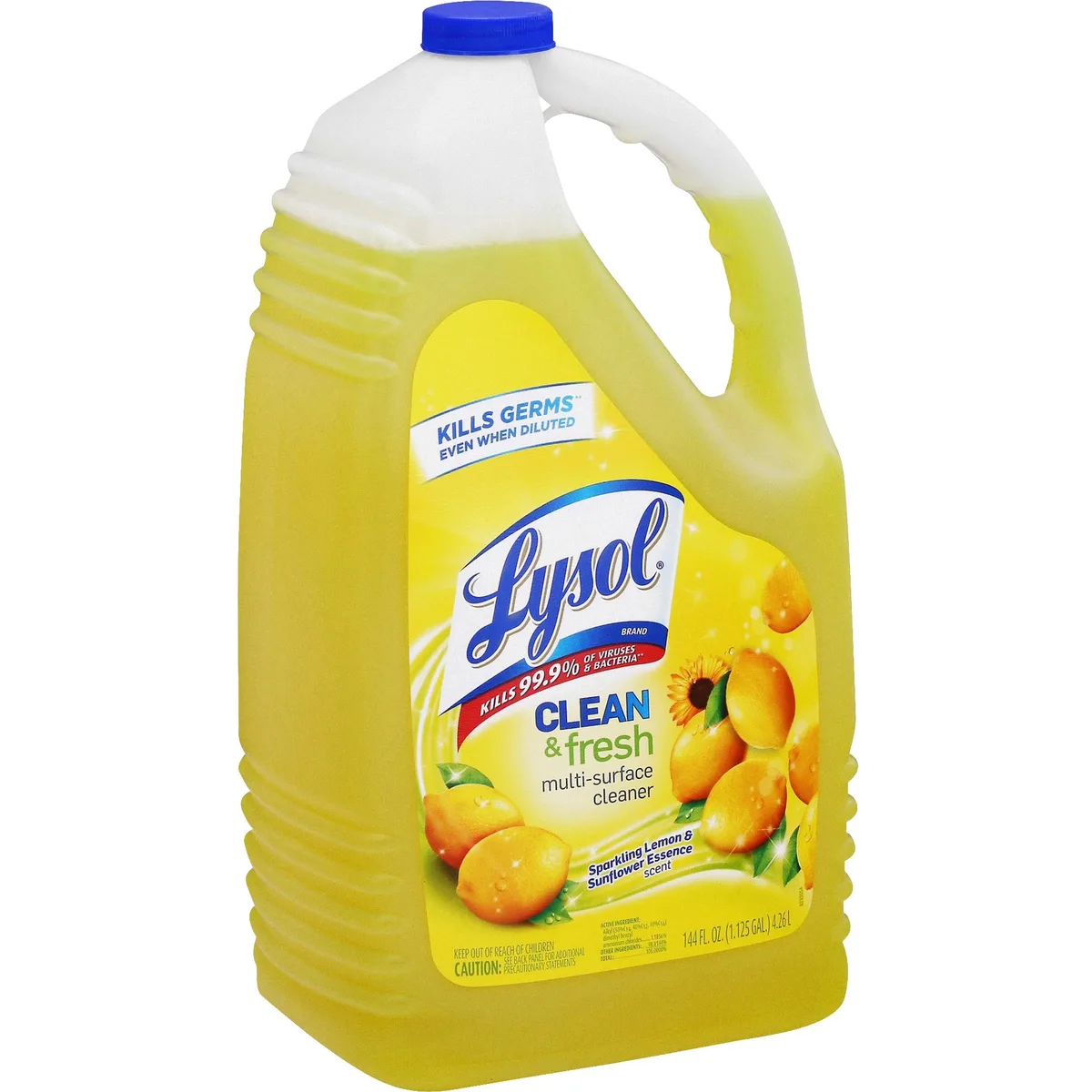 Reckitt Benckiser Reckitt Benckiser 77617EA Lysol Clean/Fresh Lemon Cleaner 144 fl oz (4.5 quart) cleaning — product photo