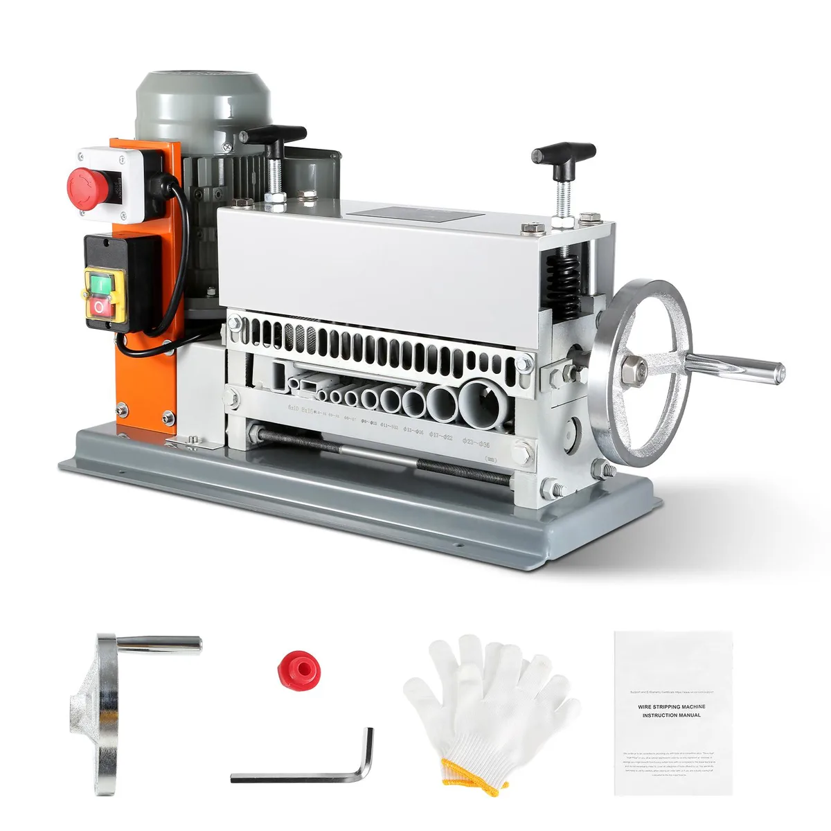 VEVOR VEVOR BXJDD370 specialty appliance motorized wire stripper 370 W 88 ft/min 0.06-1.57 in 11 channels — product photo