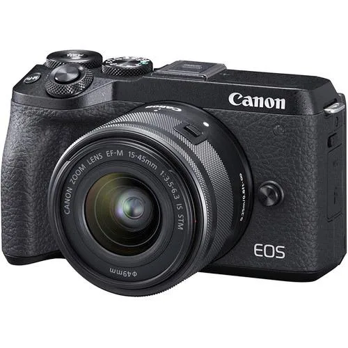 Canon International Canon International EOS M6 Mark II 15-45mm EVF-DC2 Black camera kit — product photo