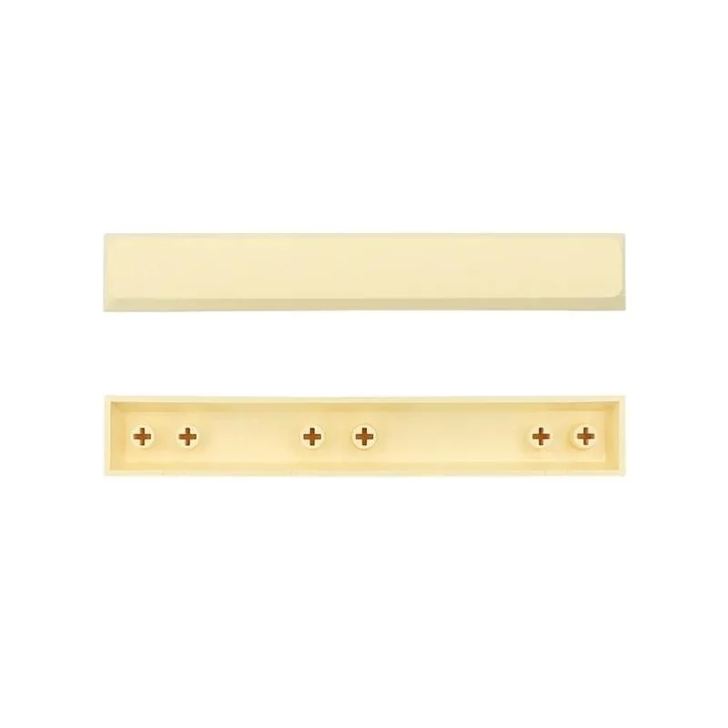 Light yellow XDA profile PBT spacebar keycap, 6.25U, matte textured finish, 9.85 mm high