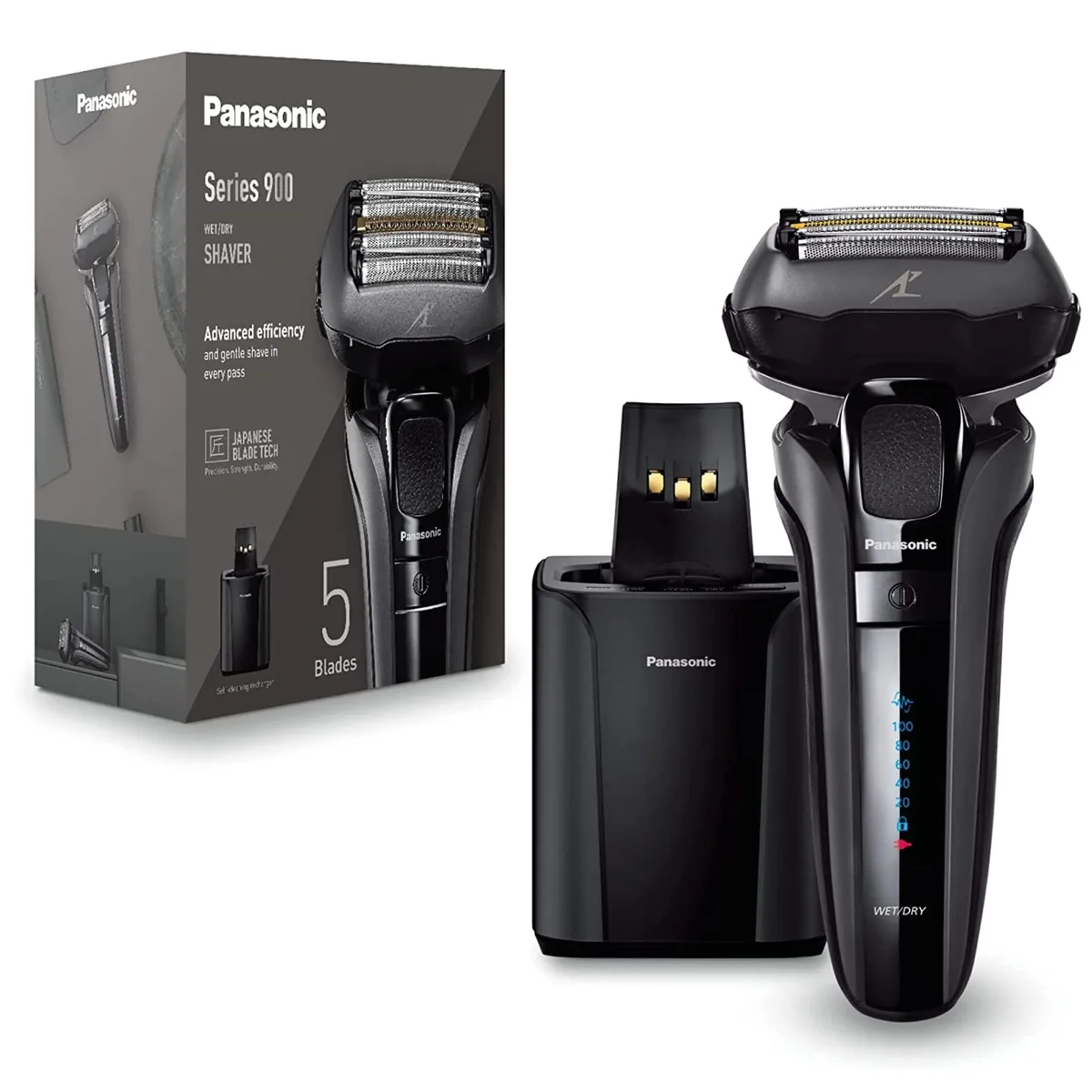 Panasonic Panasonic ES-LV9U-K803 Series 900 5-Blade Foil Shaver with Cleaning Station, Black — product photo
