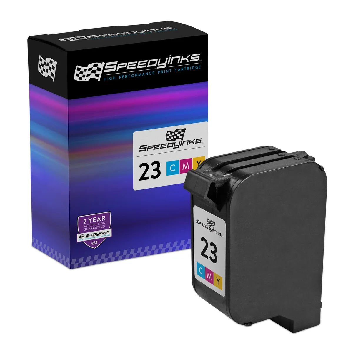 SpeedyInks SpeedyInks Remanufactured Ink Cartridge Replacement for HP 23 C1823D (Tri-Color) — product photo