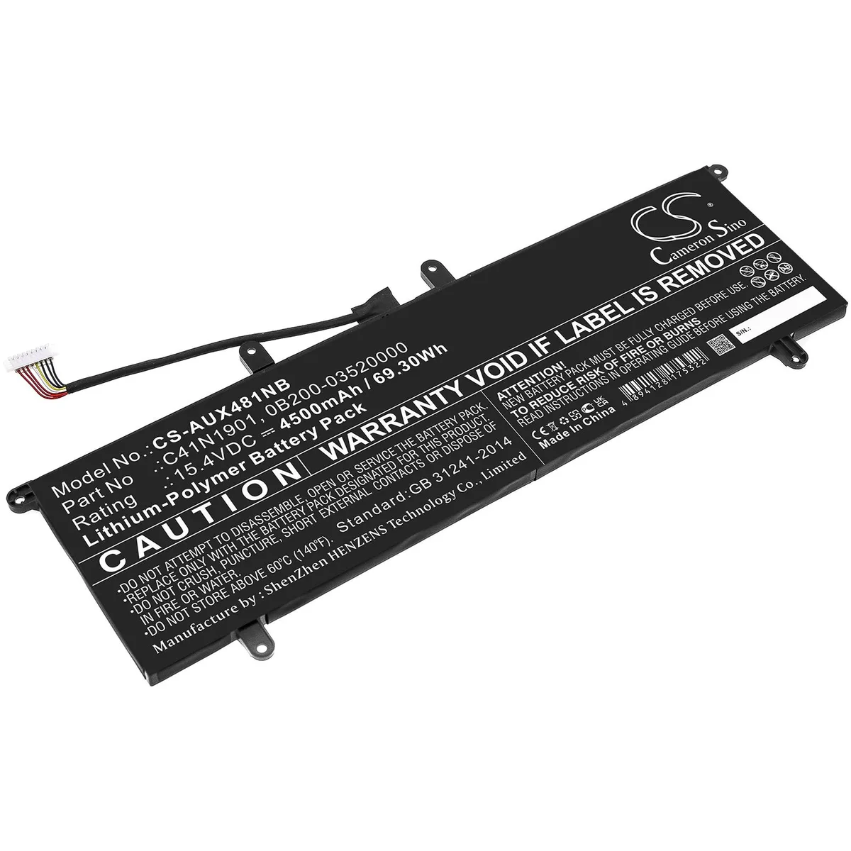 Cameron &amp; Co Cameron &amp; Co DS-CS-AUX481NB 4.5Ah laptop battery — product photo