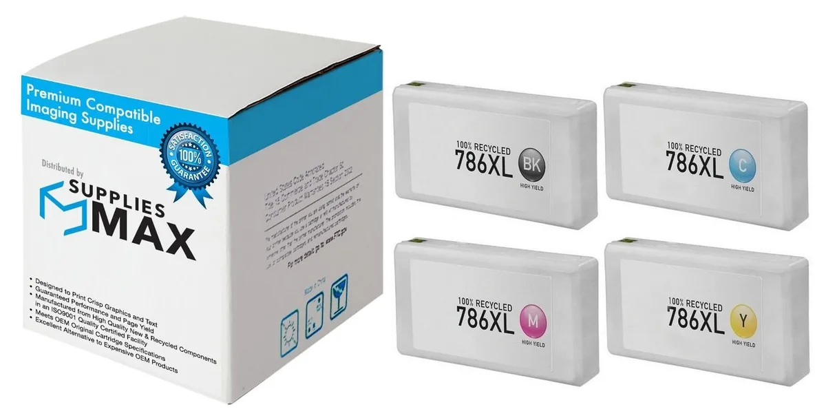 SuppliesMax SuppliesMax T786XL120-BCS High Yield Inkjet Combo Pack (BK/C/M/Y) — product photo