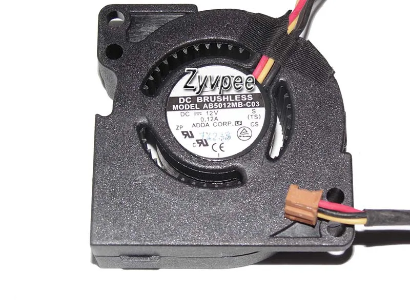 Zyvpee Zyvpee AB5012MB-C03 50mm DC12V 0.12A 3-wire blower fan for X1130P projector lamp — product photo