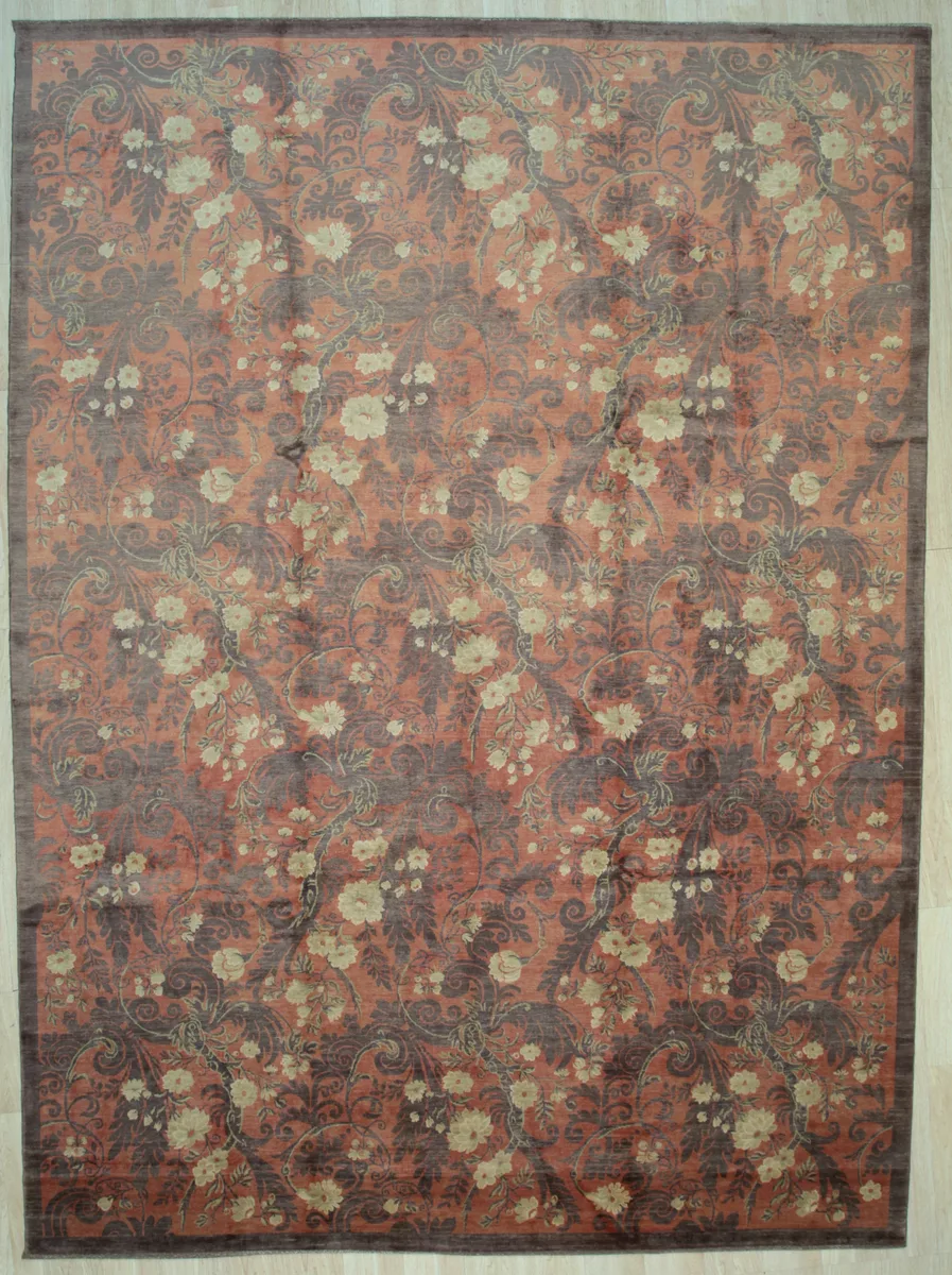 EORC EORC Handmade Afghan Wool Turkish Knot Rug 10' x 13'9 Red — product photo