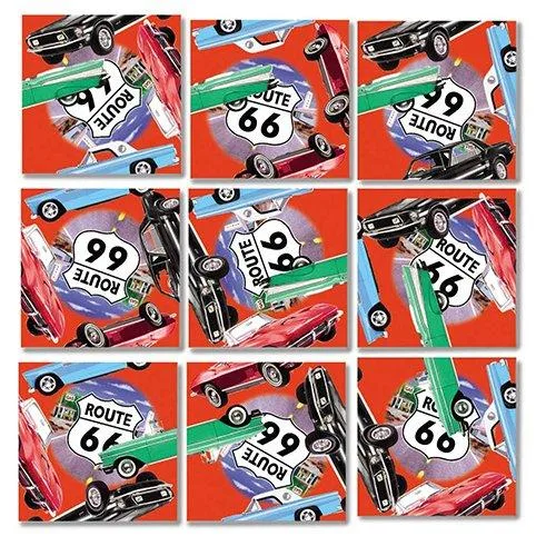 B.Dazzle B.Dazzle Classic Cars Scramble Squares 9 Piece Puzzle Game — product photo