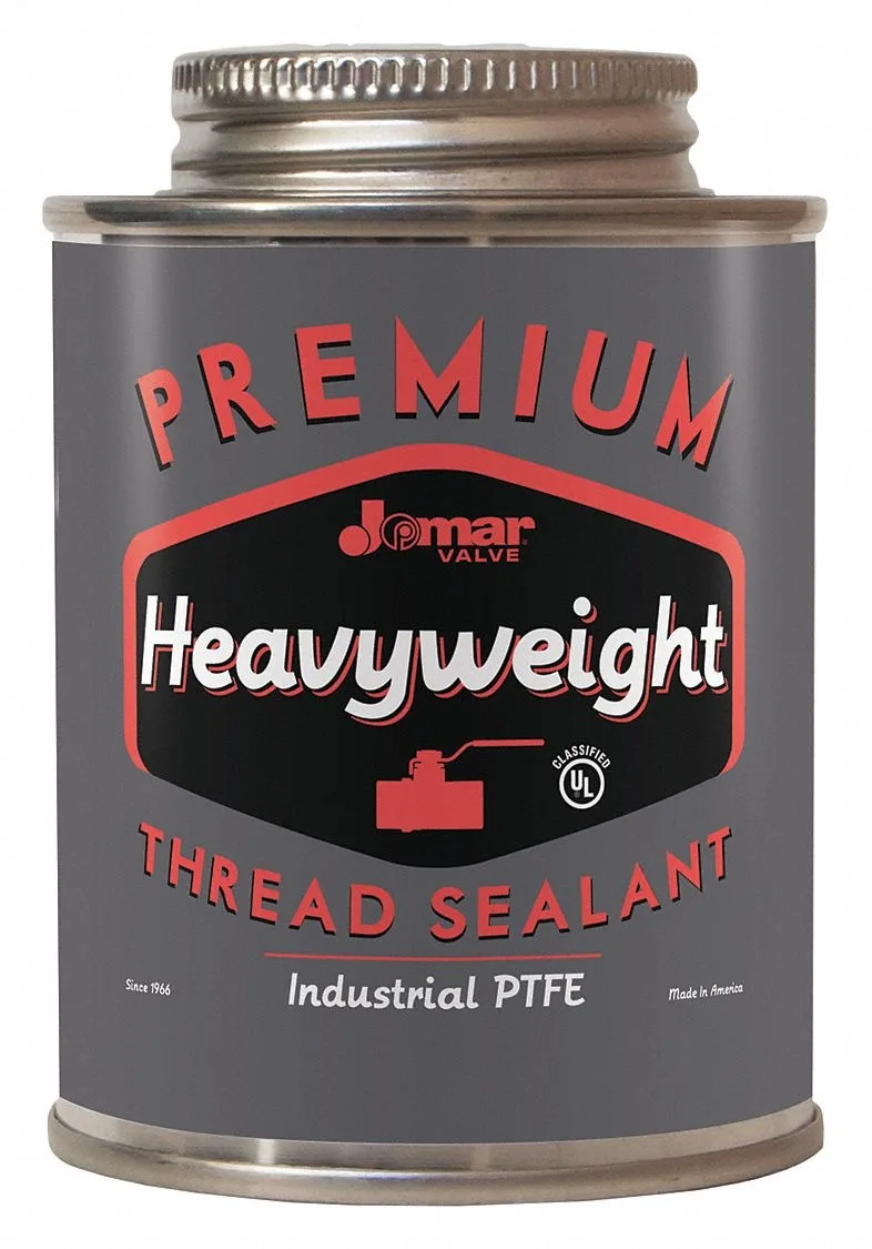 White pipe thread sealant in a 16 fl oz brush-top can