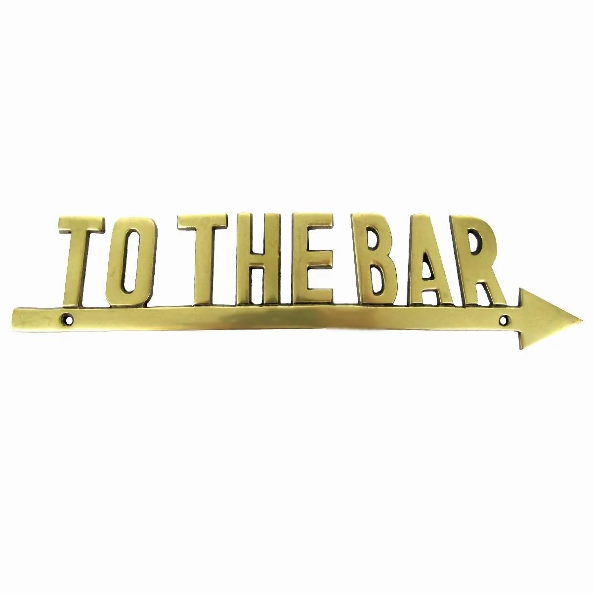 TreasureGurus, LLC TreasureGurus, LLC Solid Brass Plaque TO THE BAR 11 1/2" wide — product photo