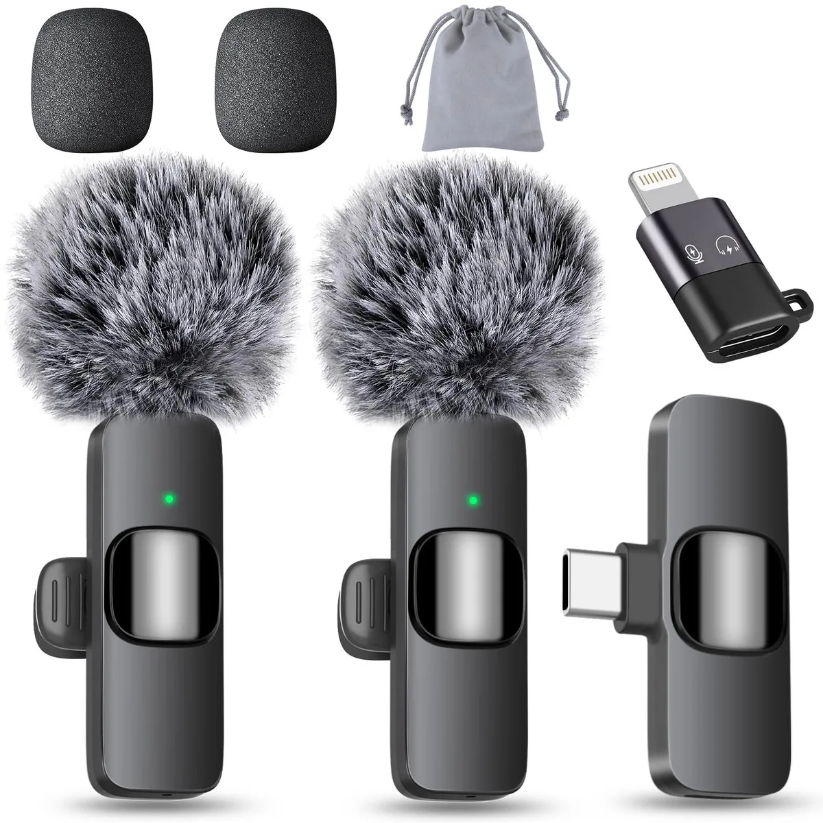 MAYBESTA WM351 Wireless Lavalier Microphone 2-Pack — product photo