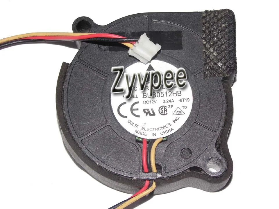 Zyvpee Zyvpee Delta 5015 BUB0512HB 6T19 12V .24A 50x15mm blower case fan — product photo