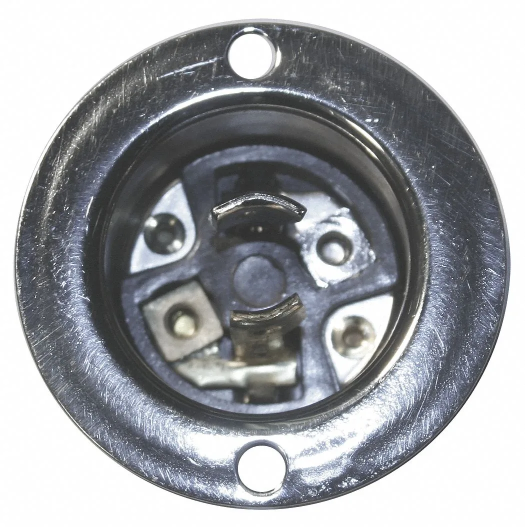 Hubbell Incorporated Hubbell Incorporated HBL7467 15A Midget Locking Flanged Inlet 2P 2W video accessory — product photo