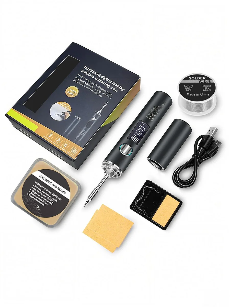  Cordless Soldering Iron Kit 1400mAh USB-C 500-788°F — product photo