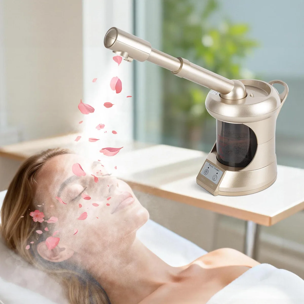  Fuehomue Professional Facial Steamer Champagne Gold — product photo