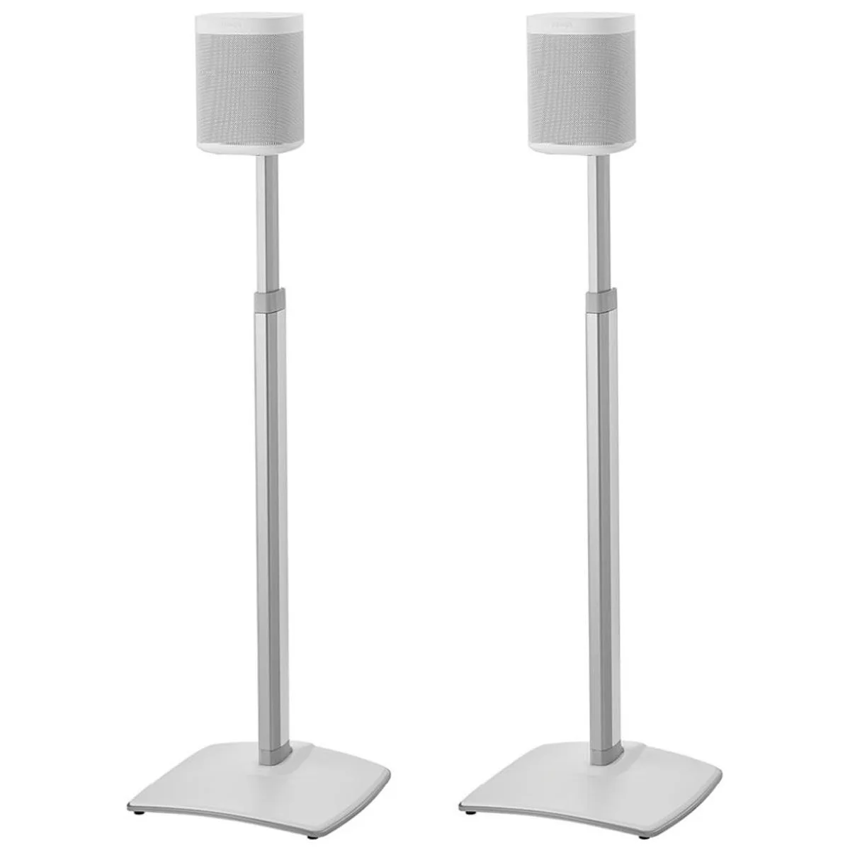 SANUS SYSTEMS SANUS SYSTEMS Adjustable Speaker Stands for Sonos ONE PLAY:1 PLAY:3 Pair White 16" 15 min — product photo