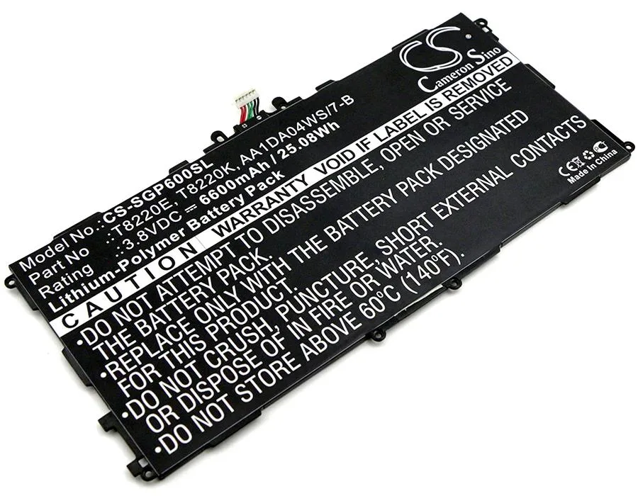 Rectangular slim battery pack with silver label and connector ribbon