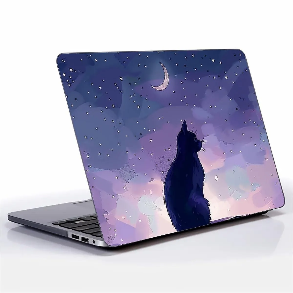 Adafruit Adafruit 2 in 1 accessory for MacBook Pro 15 inch Quiet Black Cat Pattern A1707 A1990 2016 2018 — product photo
