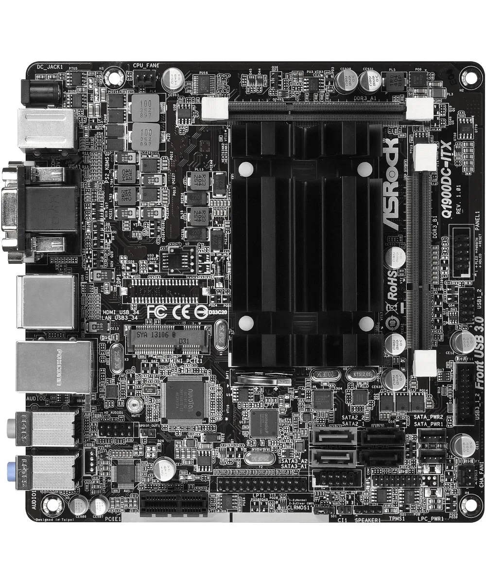 ASRock ASRock Q1900DC-ITX Intel Celeron J1900 embedded solution — product photo