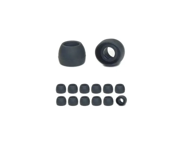 Earphones Plus Earphones Plus Silicone Ear Tips 6 Pairs Small Black — product photo